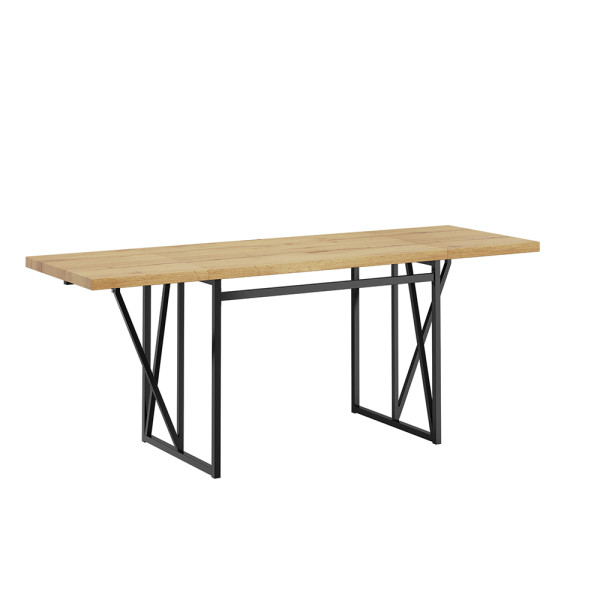 SoBuy Stół ścienny składany Jasny dąb 200x96x76cm FWT113-N 1073286