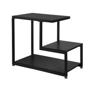 SoBuy Stolik kawowy z dwiema półkami Czarny 65x35x55cm FBT65-SCH 896087 SoBuy Stolik kawowy z dwiema półkami Czarny 65x35x55cm FBT65-SCH 896087