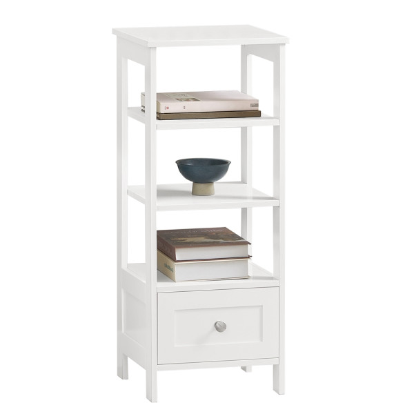 SoBuy Stolik kawowy z jedną szufladą Biały 30x28x74cm FBT91-W 902743