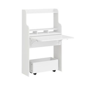 SoBuy Stolik ścienny składany z szufladą Biały 61,5x25x100,6 cm FWT105-II-W 1073476 SoBuy Stolik ścienny składany z szufladą Biały 61,5x25x100,6 cm FWT105-II-W 1073476