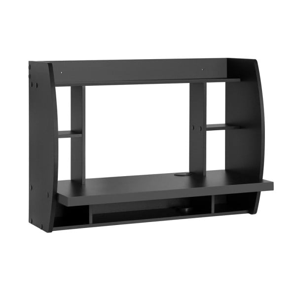 SoBuy Stolik ścienny z półką Czarny 82x39x60cm Nowoczesny FWT18-SCH 813632