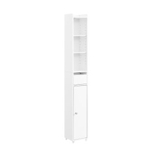 SoBuy Szafka łazienkowa wysoka z szufladą Biały 20x17x145cm BZR34-K-W 1073151