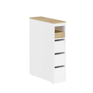 SoBuy Szafka łazienkowa z 4 szufladami Biały 60x20x82cm BZR54-K-W 1073679