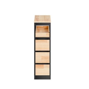 SoBuy Szafka łazienkowa z 4 szufladami Czarny 65x23x82 BZR54-II-SCH 969601
