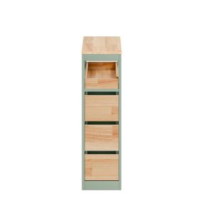 SoBuy Szafka łazienkowa z 4 szufladami Zielony 65x23x82 BZR54-II-GR 969605