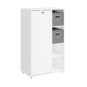 SoBuy Szafka łazienkowa z drzwiami Biały 50x30x85cm BZR218-W 1035916