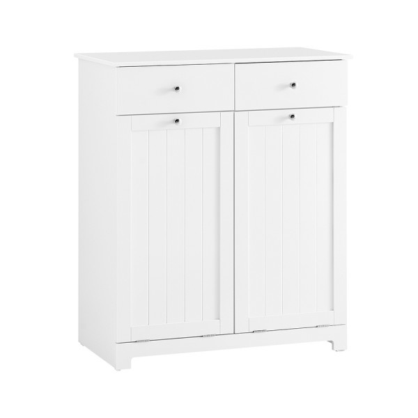 SoBuy Szafka łazienkowa z koszami na pranie Biały 78x38x90 BZR33-II-W 1073171