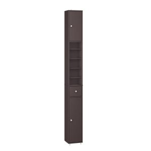 SoBuy Szafka łazienkowa z szufladą Brązowy 20x20x180cm BZR34-II-BR 1078496