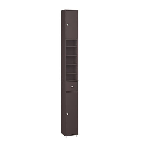 SoBuy Szafka łazienkowa z szufladą Brązowy 20x20x180cm BZR34-II-BR 1078496