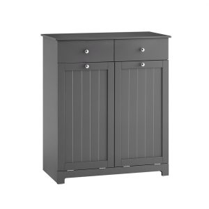 SoBuy Szafka łazienkowa z szufladami Ciemnoszary 78x38x90 BZR33-II-DG 1073158