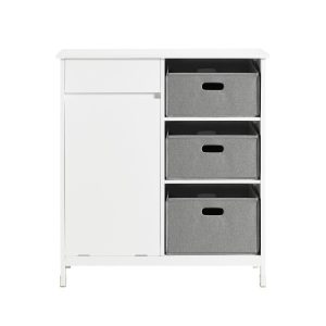 SoBuy Szafka na bieliznę z 1 szufladą Biały 80x38x90cm Funkcjonalny BZR77-W 809673