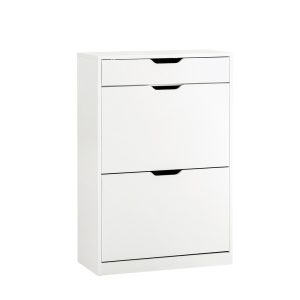 SoBuy Szafka na buty z 1 szufladą Biały 60x30x90cm Funkcjonalny FSR180-W 838141 SoBuy Szafka na buty z 1 szufladą Biały 60x30x90cm Funkcjonalny FSR180-W 838141