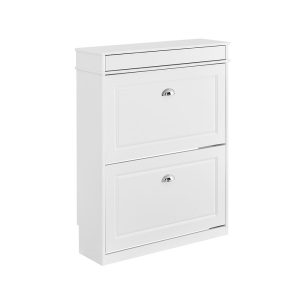 SoBuy Szafka na buty z 1 szufladą Biały 75x24x96.5cm Nowoczesny FSR78-L-W 838136 SoBuy Szafka na buty z 1 szufladą Biały 75x24x96.5cm Nowoczesny FSR78-L-W 838136