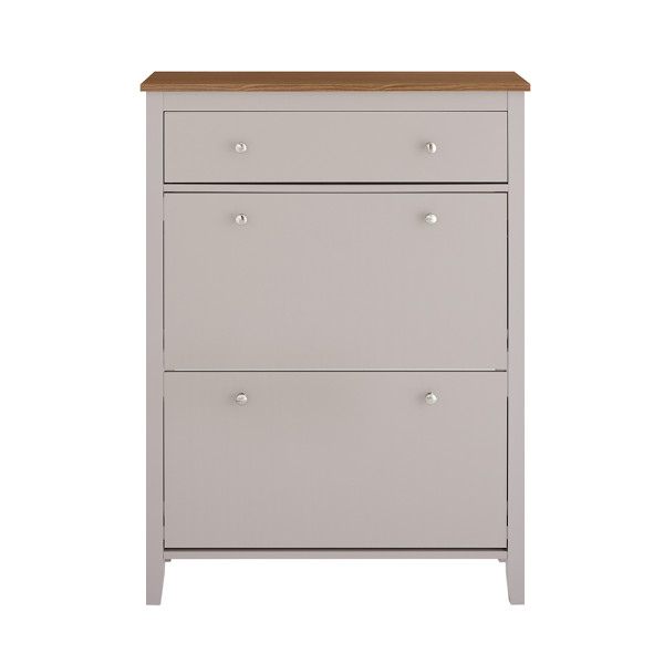SoBuy Szafka na buty z 1 szufladą Brązowy 120x43.5x108cm Nordycki FSR89-KA 837490