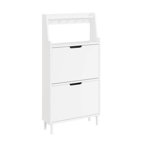 SoBuy Szafka na buty z 2 drzwiami Biały 60x19x119cm FSR221-W 1038912