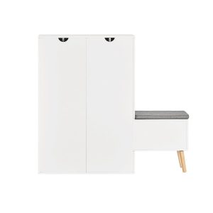SoBuy Szafka na buty z 2 szufladami Biały 124x24x114.5cm FSR134-W 838209 SoBuy Szafka na buty z 2 szufladami Biały 124x24x114.5cm FSR134-W 838209