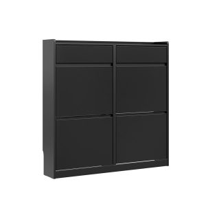SoBuy Szafka na buty z 2 szufladami Czarny 98x19x95 FSR169-SCH 1078792 SoBuy Szafka na buty z 2 szufladami Czarny 98x19x95 FSR169-SCH 1078792