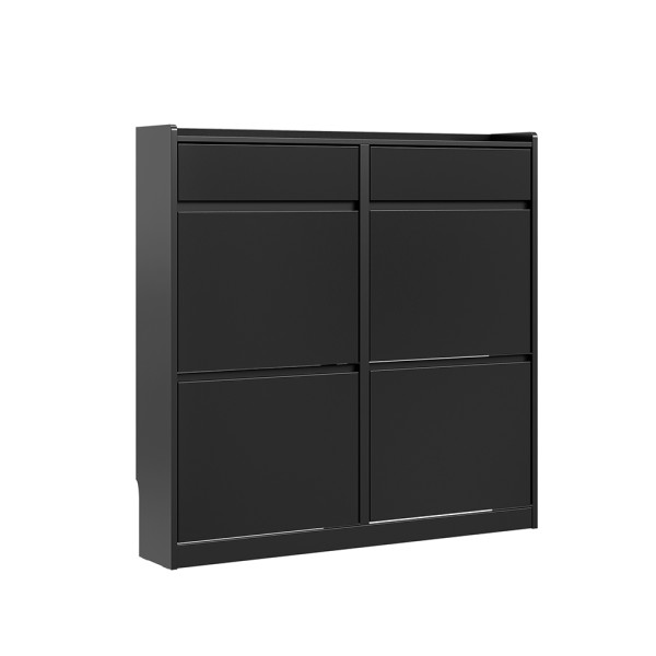 SoBuy Szafka na buty z 2 szufladami Czarny 98x19x95 FSR169-SCH 1078792