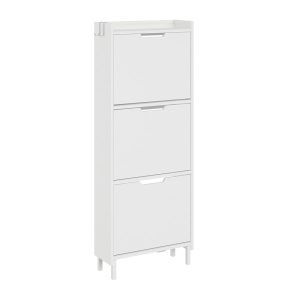 SoBuy Szafka na buty z 3 drzwiami Biały 50x19x131cm FSR151-H-E-W 1038914 SoBuy Szafka na buty z 3 drzwiami Biały 50x19x131cm FSR151-H-E-W 1038914