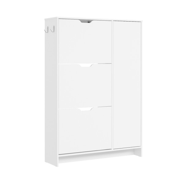 SoBuy Szafka na buty z 3 szufladami Biały 84x24x121,6cm FSR220-W 1073289