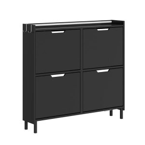 SoBuy Szafka na buty z 4 drzwiami Czarny 97×46,6x93cm FSR100-E-SCH 1038913 SoBuy Szafka na buty z 4 drzwiami Czarny 97×46,6x93cm FSR100-E-SCH 1038913
