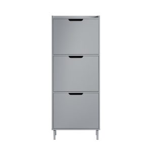 SoBuy Szafka na buty z 4 drzwiami Jasnoszary 50.3x19x129cm FSR151-H-HG 837470 SoBuy Szafka na buty z 4 drzwiami Jasnoszary 50.3x19x129cm FSR151-H-HG 837470