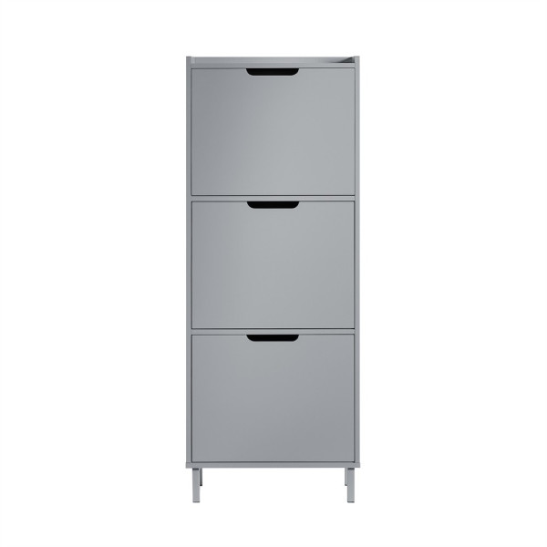 SoBuy Szafka na buty z 4 drzwiami Jasnoszary 50.3x19x129cm FSR151-H-HG 837470
