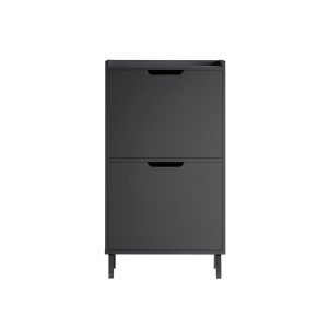 SoBuy Szafka na buty z 4 drzwiczkami Czarny 50.3x17x90.5cm FSR151-SCH 838200