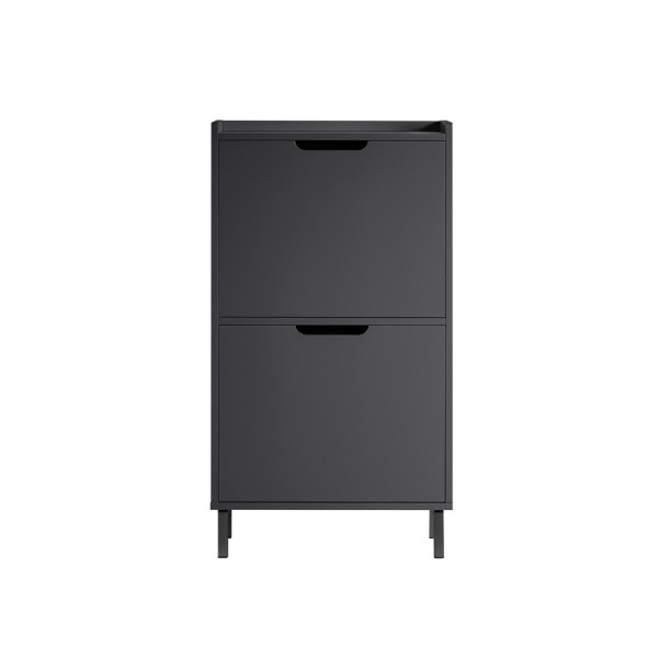 SoBuy Szafka na buty z 4 drzwiczkami Czarny 50.3x17x90.5cm FSR151-SCH 838200