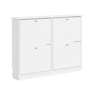 SoBuy Szafka na buty z 4 klapkami Biały 105x48x78cm FSR216-W 1038908