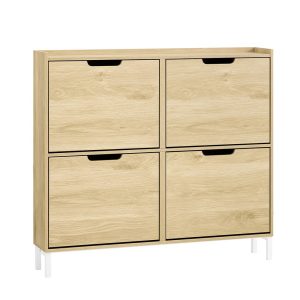 SoBuy Szafka na buty z czterema drzwiczkami 100x19x90.5cm FSR100-N 809617