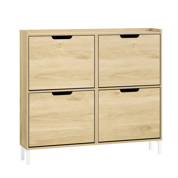 SoBuy Szafka na buty z czterema drzwiczkami 100x19x90.5cm FSR100-N 809617