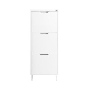 SoBuy Szafka na buty z czterema drzwiczkami Biały Nowoczesny FSR151-H-W 837486