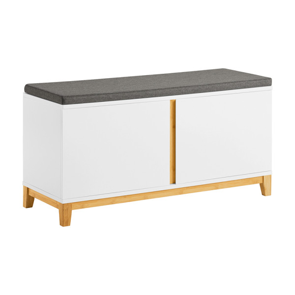 SoBuy Szafka na buty z dwoma drzwiami Biały 90x34x46cm FSR117-W 896114