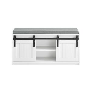SoBuy Szafka na buty z dwoma drzwiami Biały 90x35x46cm FSR133-K-W 896497 SoBuy Szafka na buty z dwoma drzwiami Biały 90x35x46cm FSR133-K-W 896497