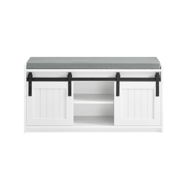 SoBuy Szafka na buty z dwoma drzwiami Biały 90x35x46cm FSR133-K-W 896497