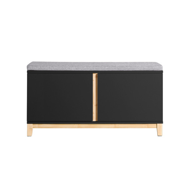 SoBuy Szafka na buty z dwoma drzwiami Czarny 90x34x47cm FSR117-SCH 896107