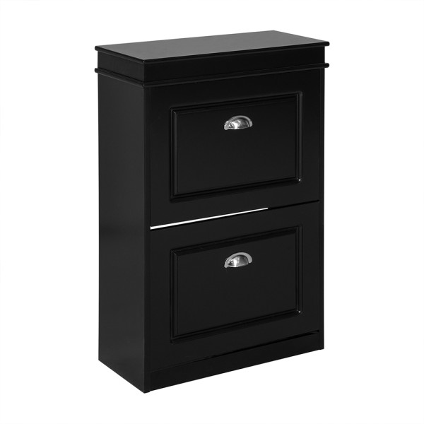 SoBuy Szafka na buty z dwoma drzwiczkami Czarny 53.5x24x82.5cm FSR78-SCH 837480