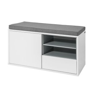 SoBuy Szafka na buty z jedną szufladą Biały 80x35x46cm FSR37-W 896479 SoBuy Szafka na buty z jedną szufladą Biały 80x35x46cm FSR37-W 896479