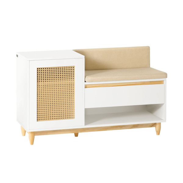 SoBuy Szafka na buty z jednymi drzwiami Biały 100x35x60cm FSR128-W 913021