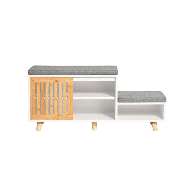 SoBuy Szafka na buty z jednymi drzwiami Biały 101x35x46cm FSR125-NW 896466