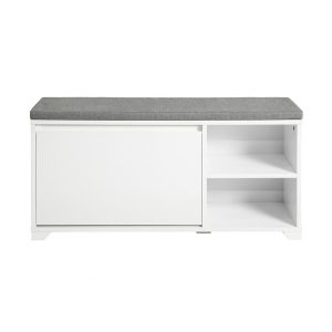 SoBuy Szafka na buty z jednymi drzwiami Biały 90x24x49cm FSR119-W 896476 SoBuy Szafka na buty z jednymi drzwiami Biały 90x24x49cm FSR119-W 896476