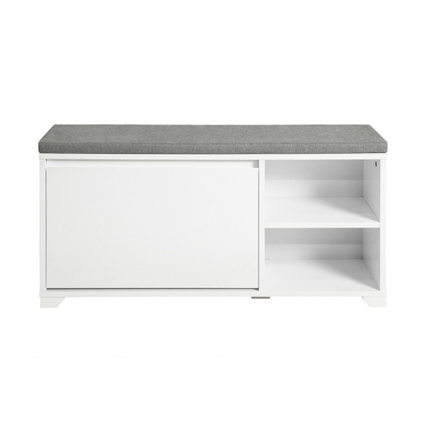 SoBuy Szafka na buty z jednymi drzwiami Biały 90x24x49cm FSR119-W 896476
