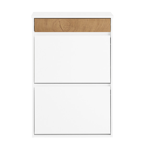 SoBuy Szafka na buty z szufladą Biały/Drewno 61x25x91cm FSR205-WN 1072536
