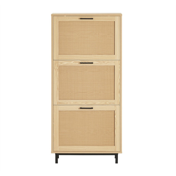 SoBuy Szafka na buty z trzema drzwiczkami 60x23.8x127cm Nowoczesny FSR155-N 837473
