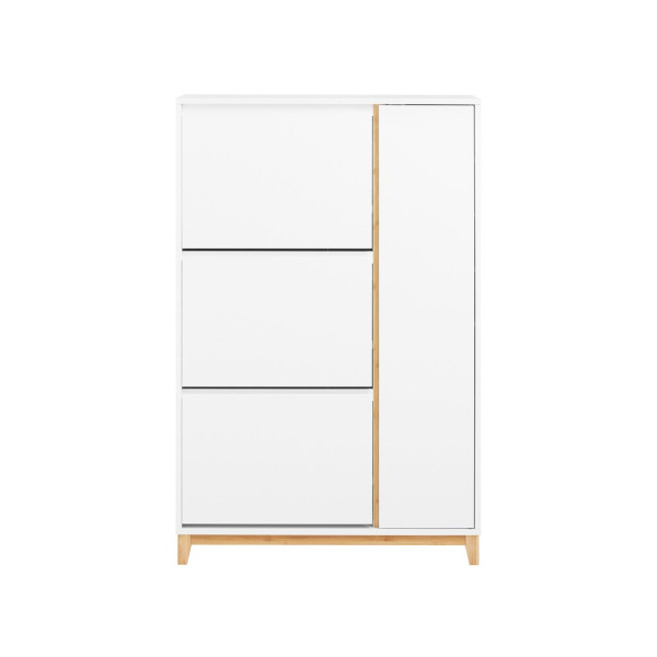 SoBuy Szafka na buty z trzema drzwiczkami 80x34x122.1cm FSR189-NW 809621