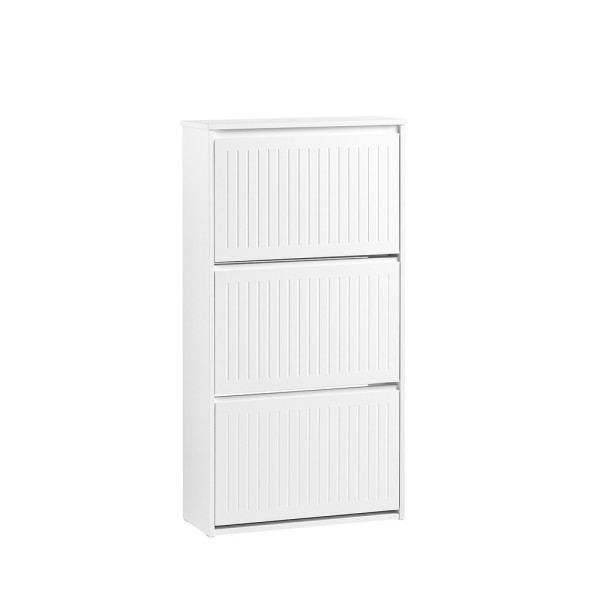 SoBuy Szafka na buty z trzema drzwiczkami Biały 61x26x119.5cm FSR165-H-W 838204