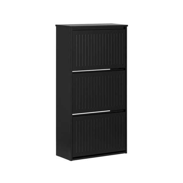 SoBuy Szafka na buty z trzema drzwiczkami Czarny 61x26x119.5cm FSR165-H-SCH 838155