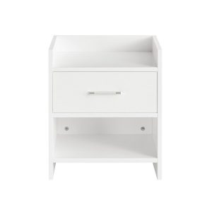 SoBuy Szafka nocna z 1 szufladą i 2 półkami Biały 38x35x45cm FBT66-W 804628 SoBuy Szafka nocna z 1 szufladą i 2 półkami Biały 38x35x45cm FBT66-W 804628