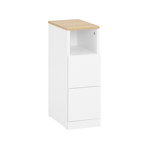 SoBuy Szafka nocna z 2 szufladami Biały 33.5x20x60cm Nowoczesny FBT149-WN 804579